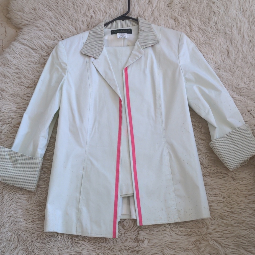 Vintage mint green pantsuit | harvé benard size 10